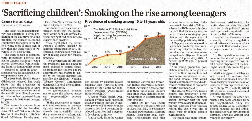 Sacrificing Children Smoking on the Rise Among Teenagers